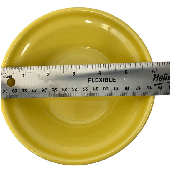 Vintage Fiesta Sunflower Yellow Pie Baker Small Ceramic Bowl 6" GUC 7588 - Picture 3 of 4